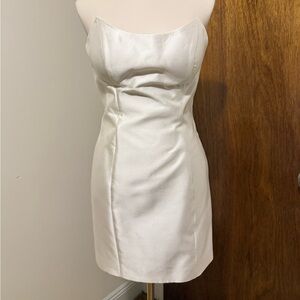 nds The Label White Satin Fabric bridal mini